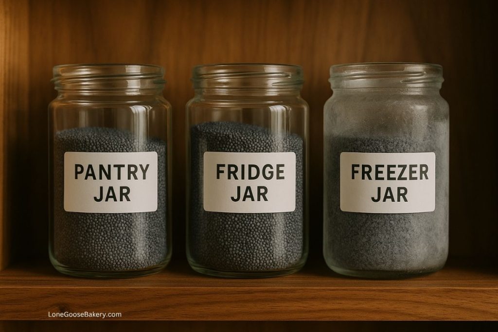 poppy seed storage jars