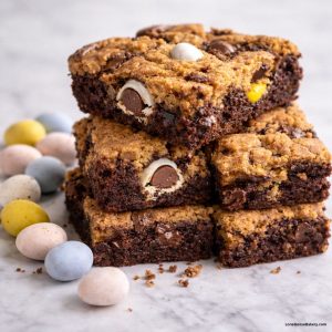 easter brookies with mini chocolate eggs recipe