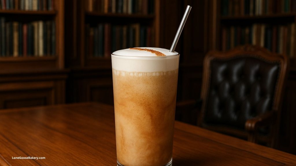 brown sugar strato frappuccino in library