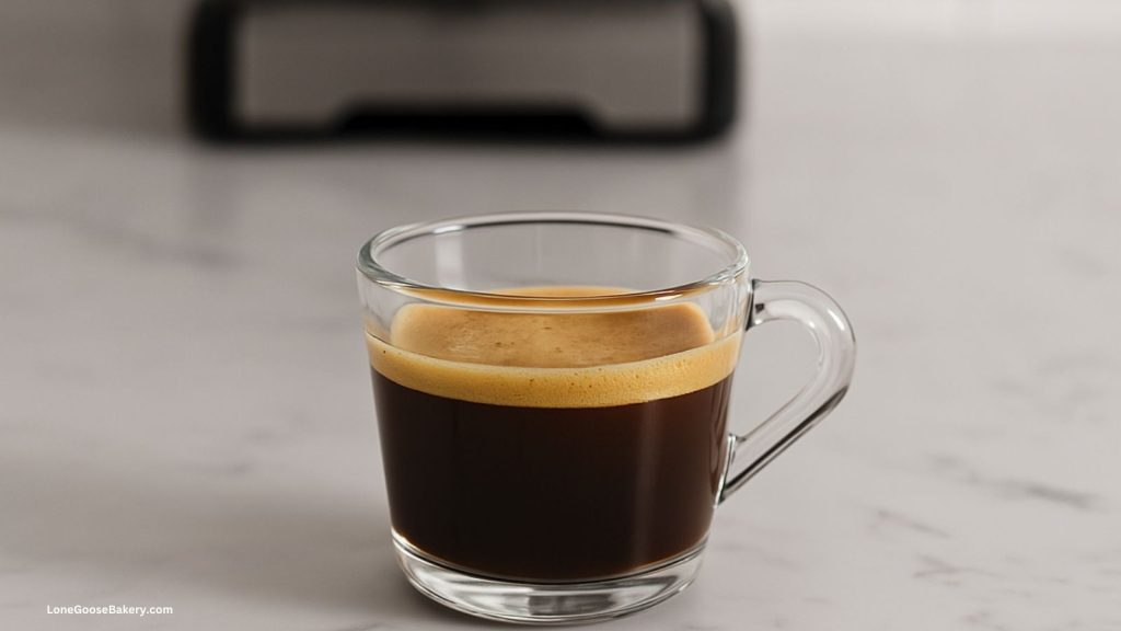 espresso in glass