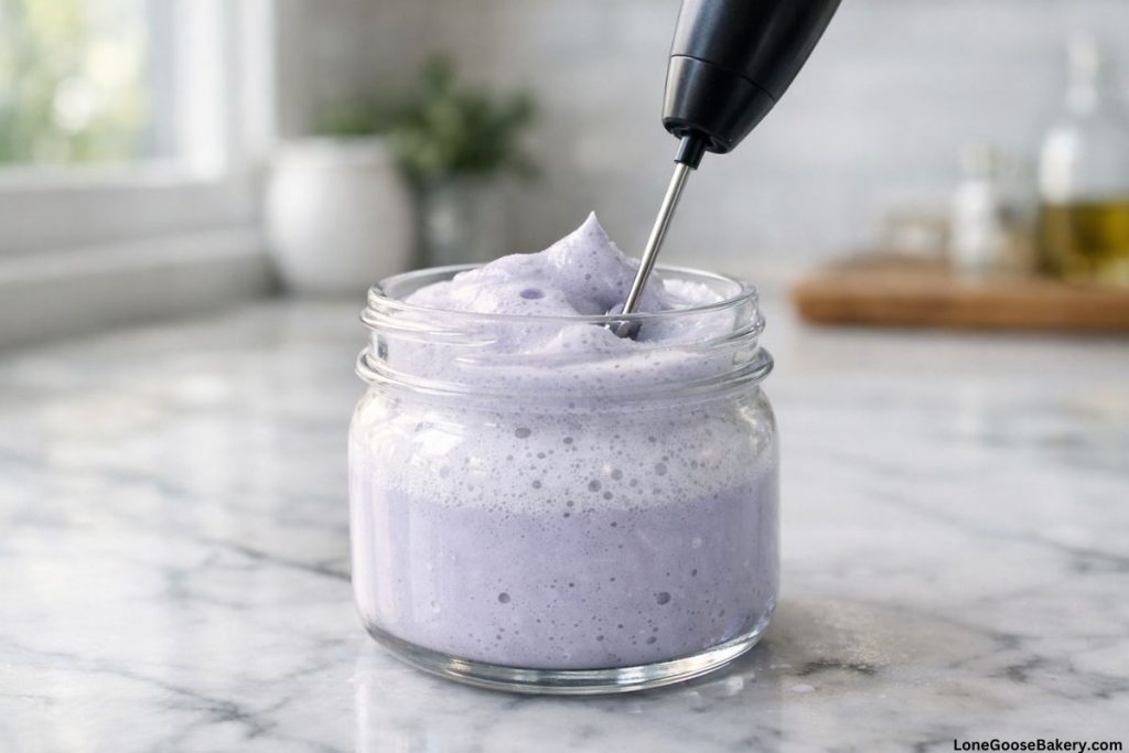 lavender cold foam with frother