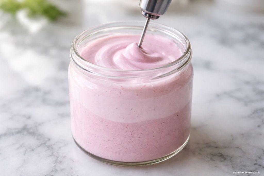 frothing raspberry cold foam