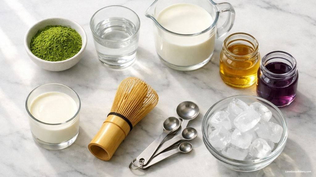 iced lavender cream matcha ingredients