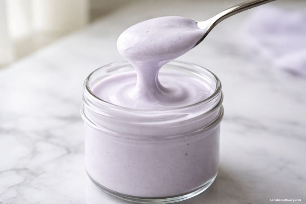 iced lavender cream matcha spoon cold foam