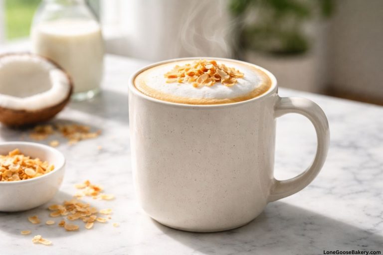 homemade starbucks copycat toasted coconut latte