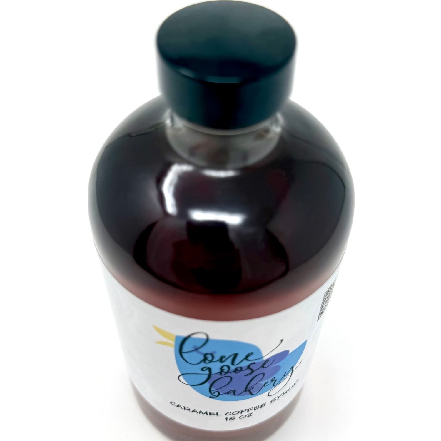 lone goose bakery caramel coffee syrup top