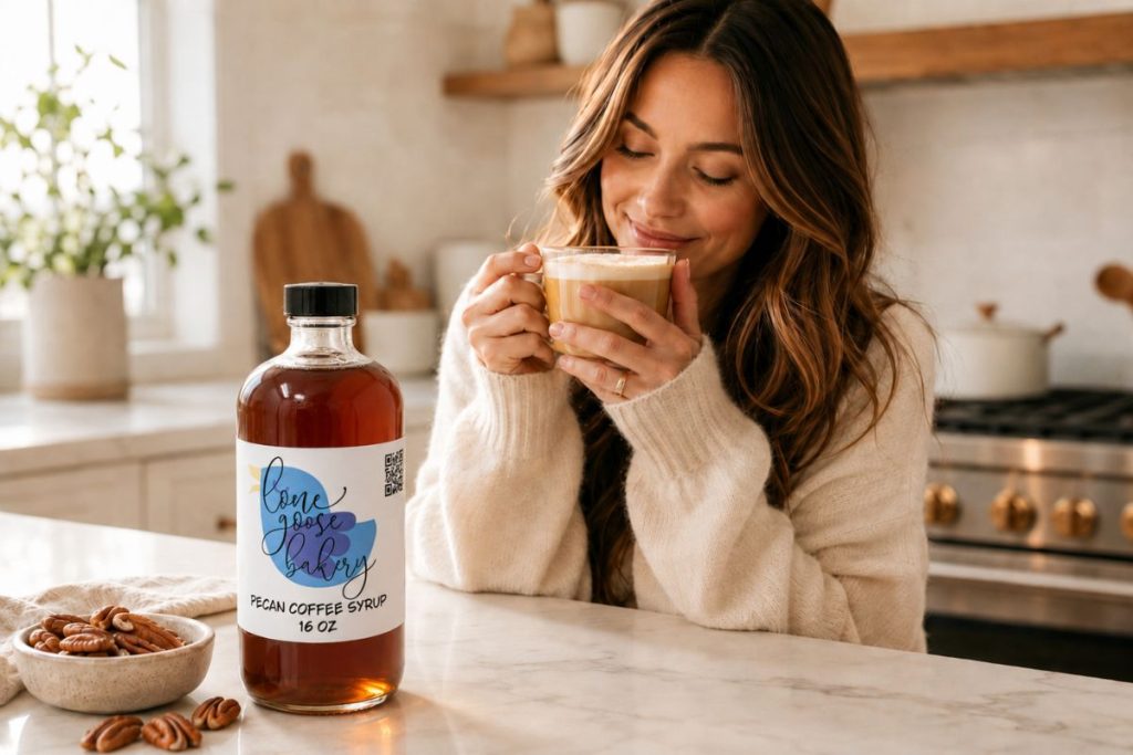 pecan coffee syrup lifestyle